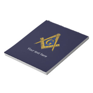 Freimaurer Masonic Square Compass Navy Blau Notizblock