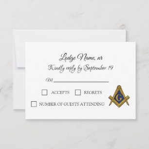 Freimaurer Maurer Freimaurer RSVP Karte
