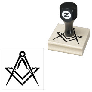 Freimaurer Quadrat Kompass Masonic Gummistempel