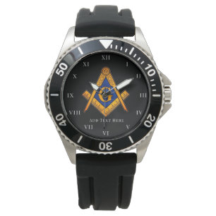 Freimaurer Quadrat- und Kompass-Wohltätigkeits-Mas Armbanduhr