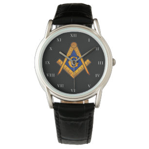 Freimaurer Quadrat-und-Zirkel-Wohltätigkeits-Mason Armbanduhr