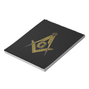 Freimaurer (Schwarz & Gold) Notizblock