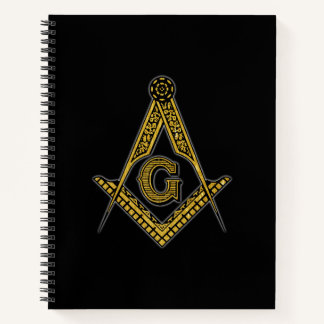 Freimaurer (Schwarz & Gold) Notizbuch