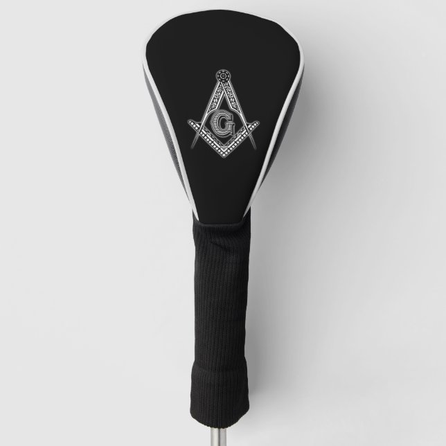 Freimaurer (Schwarzes) Golf Headcover (Vorderseite)