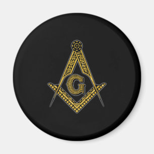 Freimaurer (Schwarzes u. Gold) Magnet