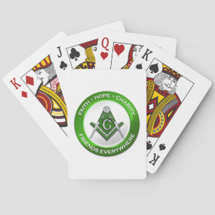 Freimaurer-Spielkarten Grün Spielkarten