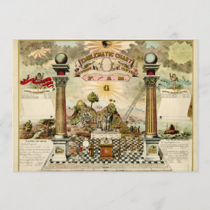 Freimaurer-symbolische Einladung