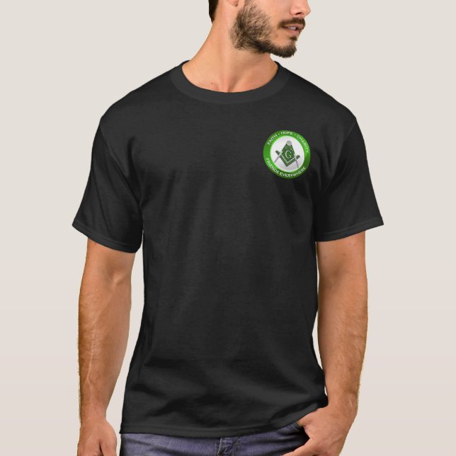 Freimaurer T-Shirt Grün (Vorderseite)
