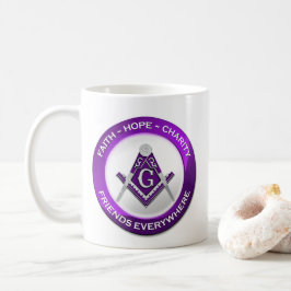 Freimaurer-Tasse Lila Kaffeetasse