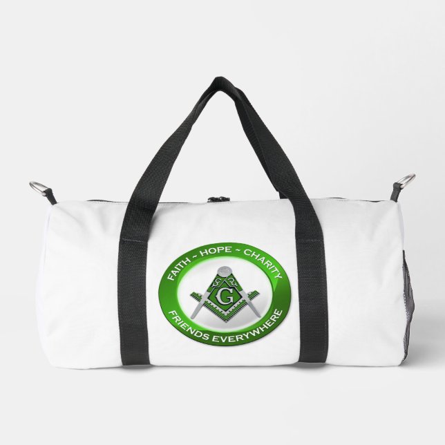 Freimaurer-Turntasche Grün Duffle Bag (Vorderseite)