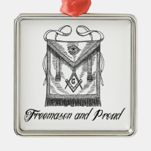 Freimaurer und stolze Verzierung Silbernes Ornament