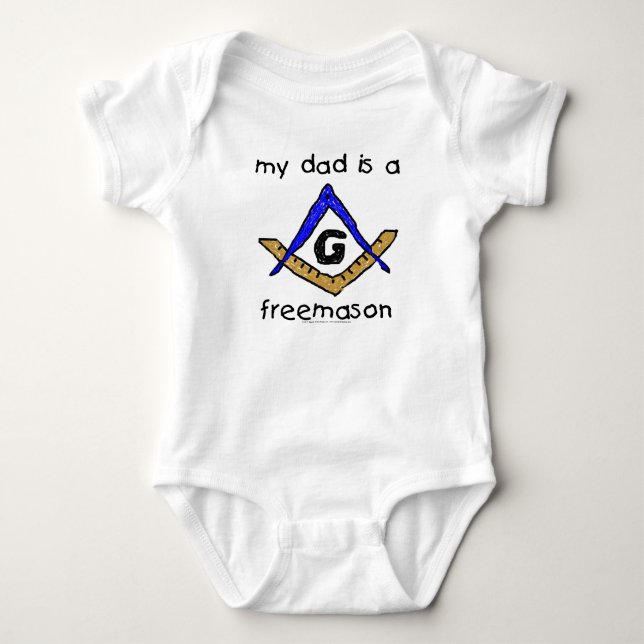 Freimaurerbaby - Bio Baby Strampler (Vorderseite)