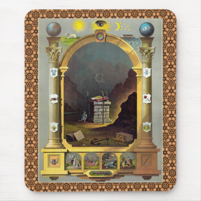 Freimaurerdiagramm 2 mousepad (Vorne)