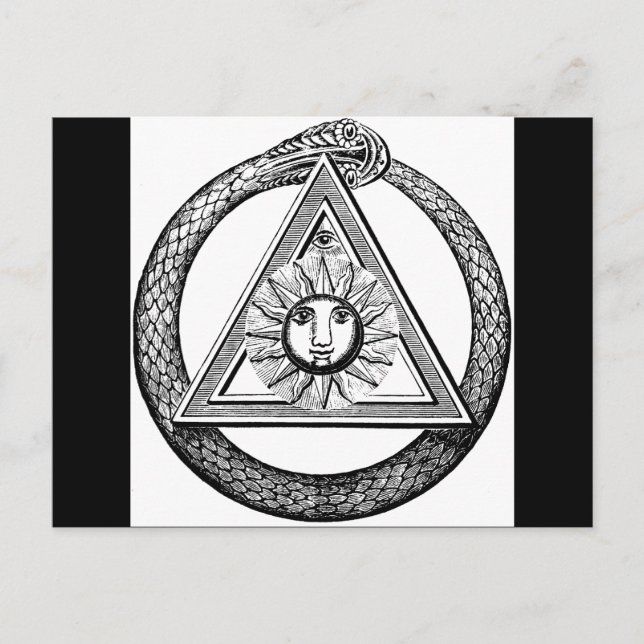 Freimaurerei Alle sehen Auge Masonic Symbol Postkarte (Vorderseite)