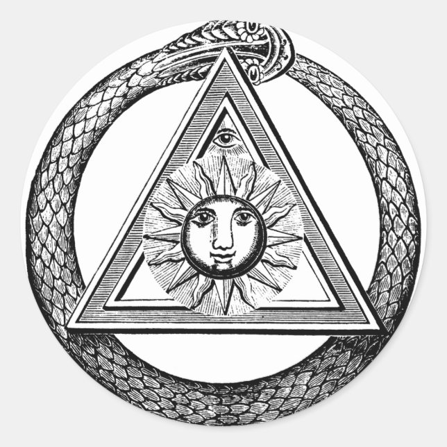 Freimaurerei Alle sehen Auge Masonic Symbol Runder Aufkleber (Vorderseite)