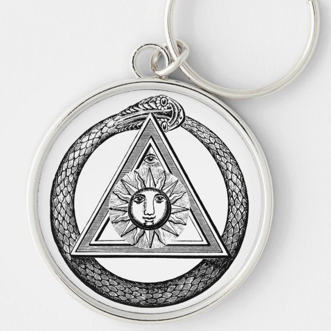 Freimaurerei Alle sehen Auge Masonic Symbol Schlüsselanhänger (Vorne)