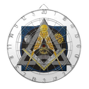 Freimaurerei-Emblem Dartscheibe