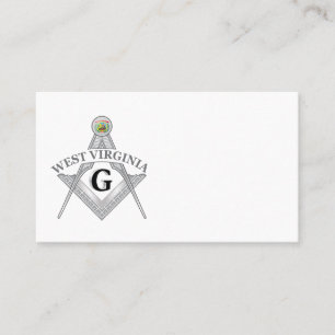 Freimaurerei Symbol des Staat von West Virginia Visitenkarte