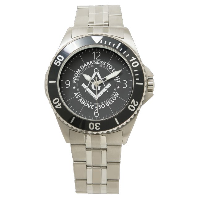 Freimaureremblem Armbanduhr (Vorderseite)