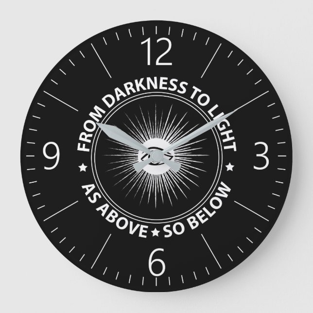 Freimaureremblem Große Wanduhr (Vorderseite)