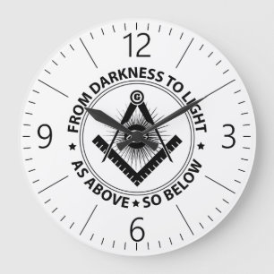 Freimaureremblem Große Wanduhr
