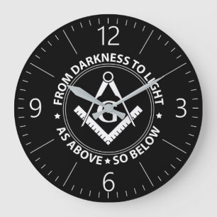 Freimaureremblem Große Wanduhr