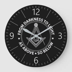 Freimaureremblem Große Wanduhr