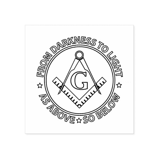 Freimaureremblem Gummistempel (Prägung)