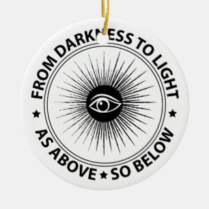 Freimaureremblem Keramik Ornament