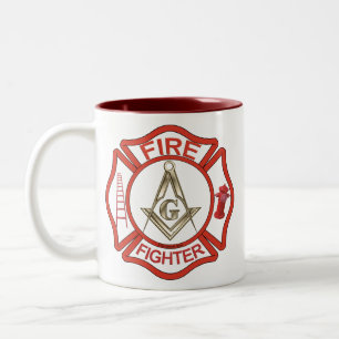 FREIMAURERfeuerwehrmänner Zweifarbige Tasse