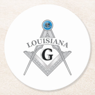 Freimaurerloge des Staat Louisiana Runder Pappuntersetzer