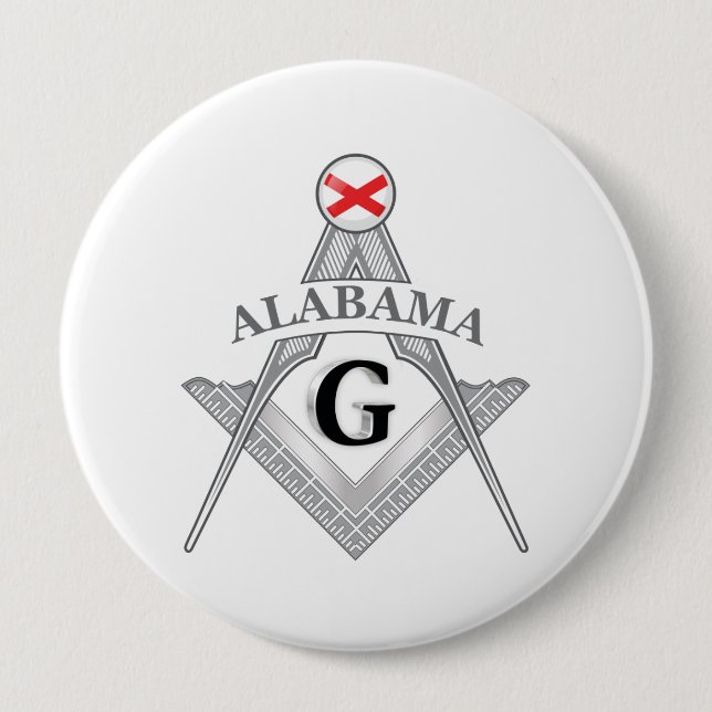 Freimaurerloge des Staat von Alabama Button (Vorderseite)