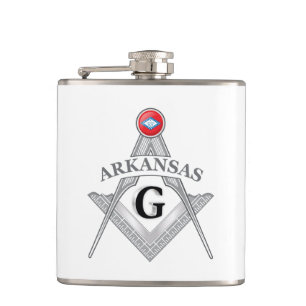 Freimaurerloge des Staat von Arkansas Flachmann