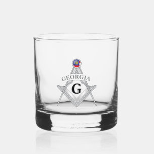 Freimaurerloge des Staat von Geprgia Whiskyglas