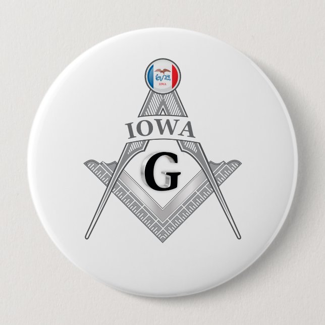 Freimaurerloge des Staat von Iowa Button (Vorderseite)