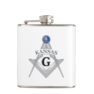 Freimaurerloge des Staat von Kansas Flachmann