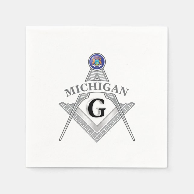 Freimaurerloge des Staat von Michigan Serviette (Vorderseite)