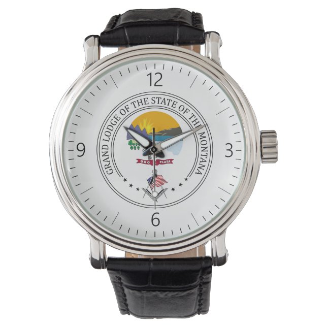 Freimaurerloge des Staat von Montana Armbanduhr (Vorderseite)