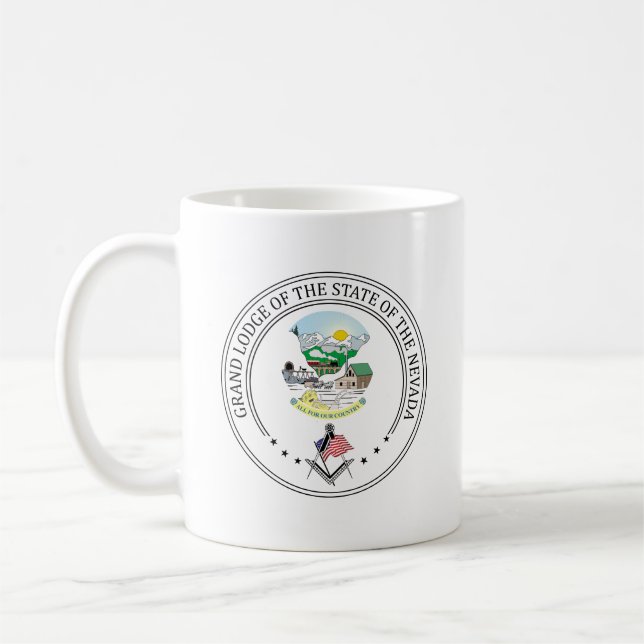 Freimaurerloge des Staat von Nevada Kaffeetasse (Links)