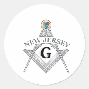 Freimaurerloge des Staat von New Jersey Runder Aufkleber