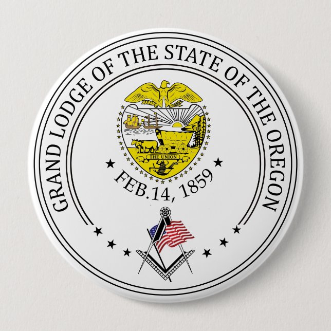 Freimaurerloge des Staat von Oregon Button (Vorderseite)