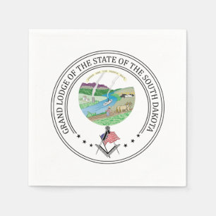 Freimaurerloge des Staat von South Dakota Serviette