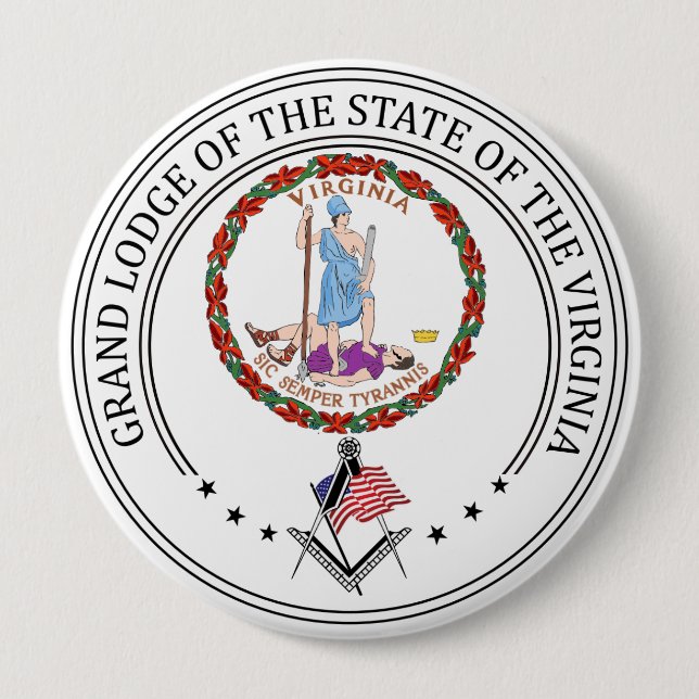 Freimaurerloge des Staat von Virginia Button (Vorderseite)