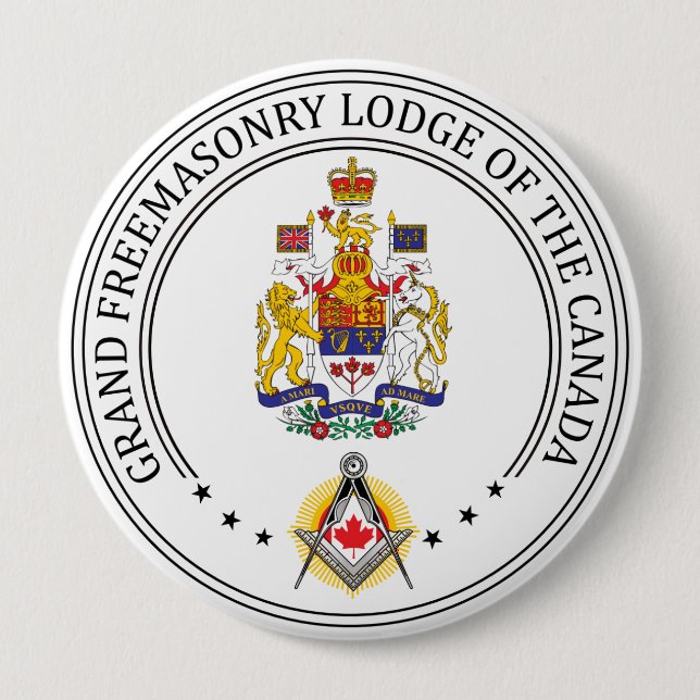 Freimaurerloge Kanada Button (Vorderseite)