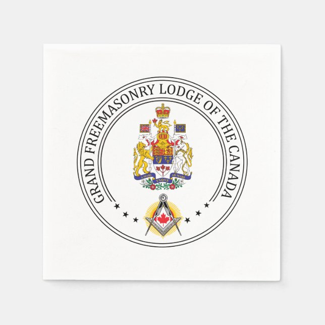Freimaurerloge Kanada Serviette (Vorderseite)