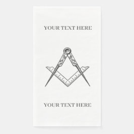 Freimaurerplatz und Kompass Serviette