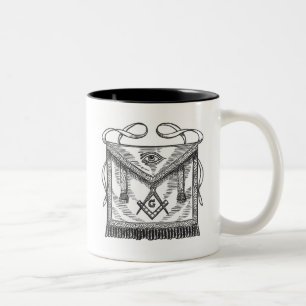 Freimaurerschurz Zweifarbige Tasse