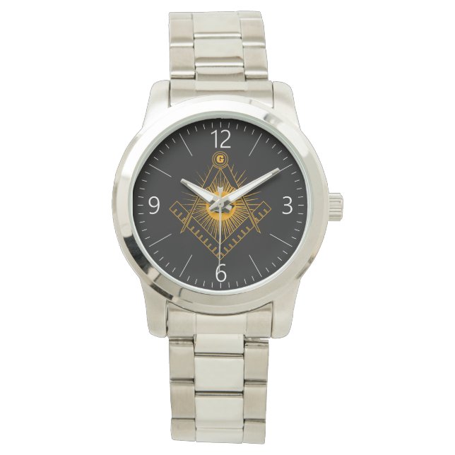 Freimaurersymbol Armbanduhr (Vorderseite)