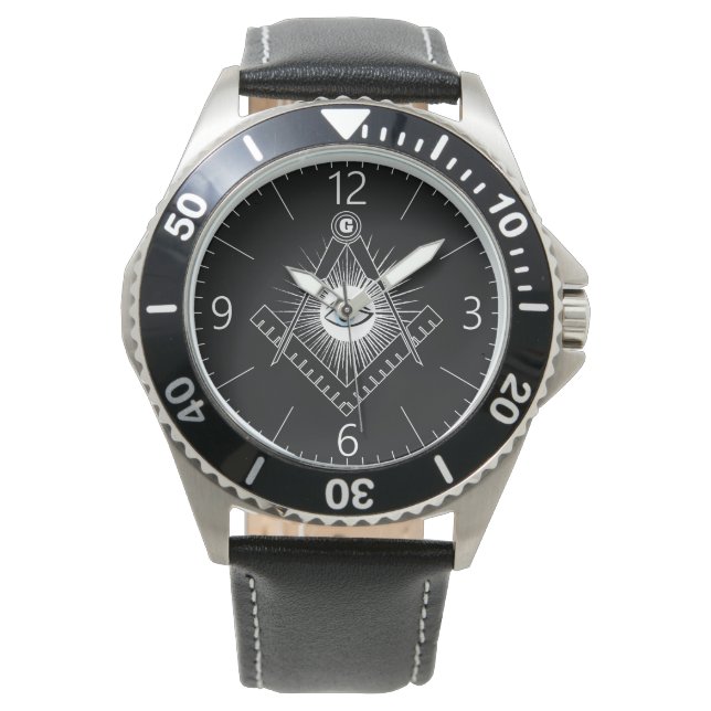 Freimaurersymbol Armbanduhr (Vorderseite)