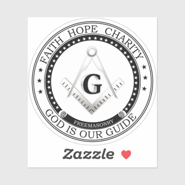 Freimaurersymbol Aufkleber (Blatt)